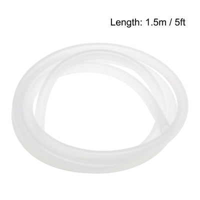 Harfington Uxcell Silicone Tubing, 3/32" ID x 5/32" OD 5ft Rubber Tube Translucent