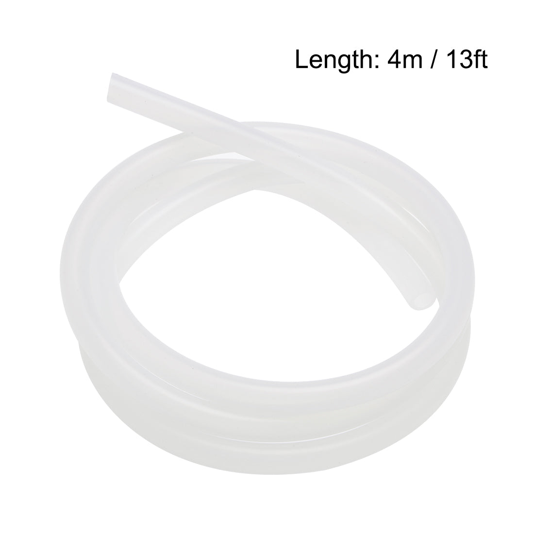 Uxcell Uxcell Silicone Tubing, 3/8" ID x 1/2" OD 13ft Rubber Tube Translucent