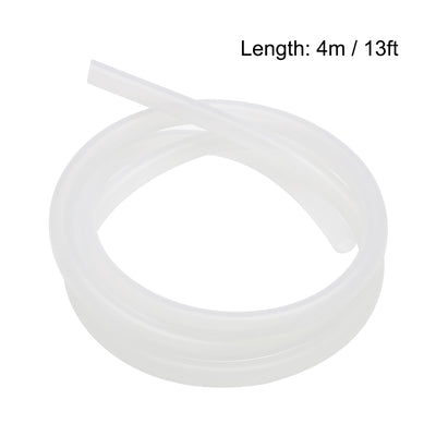 Harfington Uxcell Silicone Tubing, 3/8" ID x 1/2" OD 13ft Rubber Tube Translucent