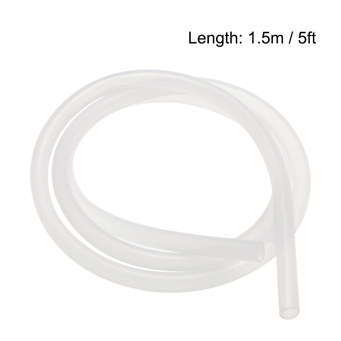 Uxcell Uxcell Silicone Tubing, 3/32" ID x 5/32" OD 5ft Rubber Tube Translucent