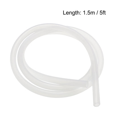 Harfington Uxcell Silicone Tubing, 3/32" ID x 5/32" OD 5ft Rubber Tube Translucent