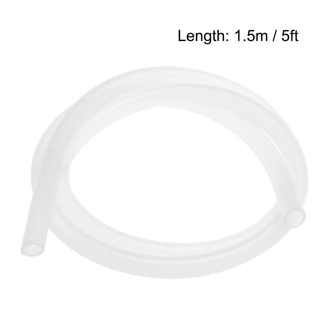 Uxcell Uxcell Silicone Tubing, 3/32" ID x 5/32" OD 5ft Rubber Tube Translucent