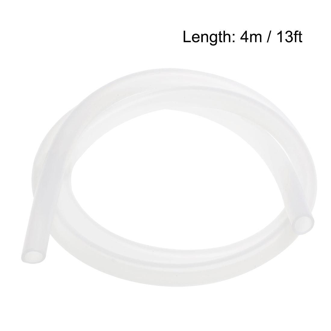 Uxcell Uxcell Silicone Tubing, 3/8" ID x 1/2" OD 13ft Rubber Tube Translucent