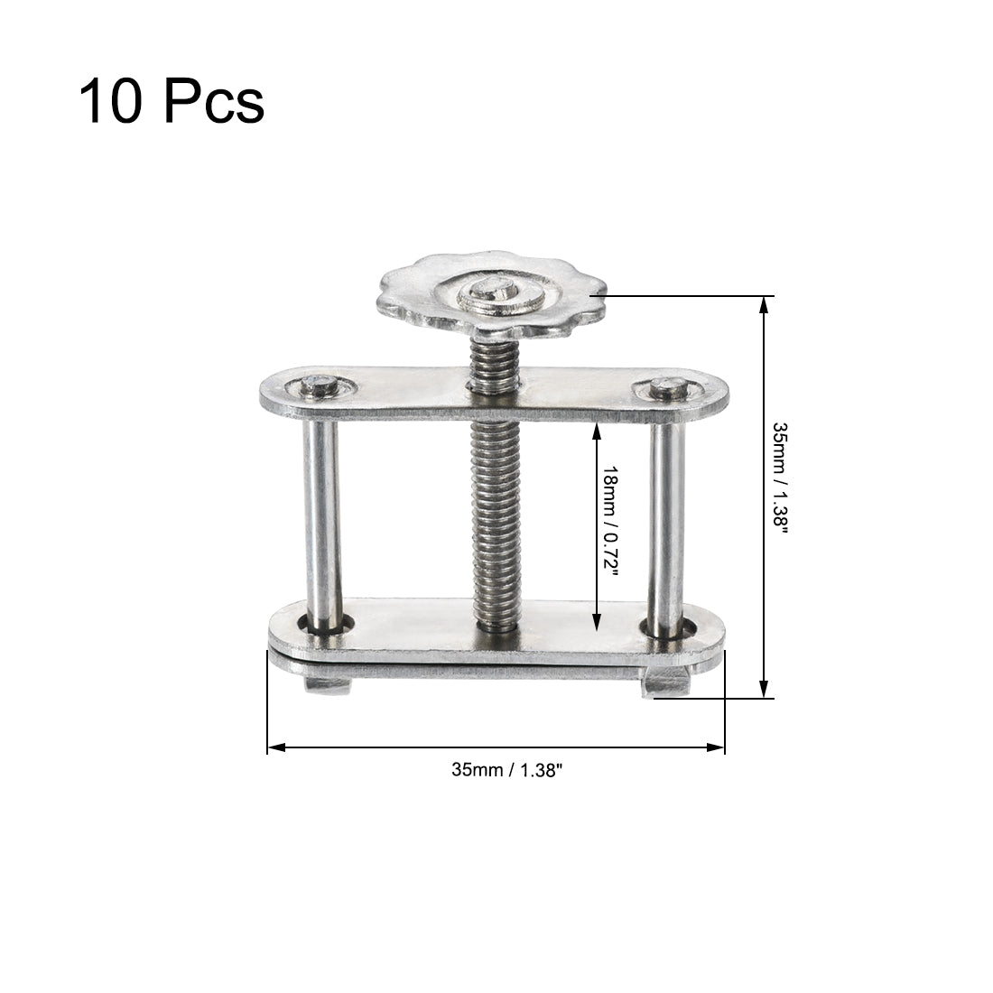 uxcell Uxcell 10Stk. Flusskontrolle Schraubenverdichter einstellbare spirale Schlauchklemme für Labor