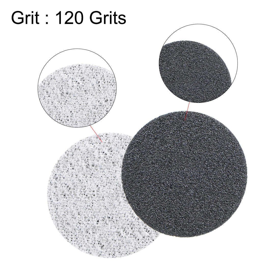 Uxcell Uxcell 1-Inch Hook and Loop Sanding Disc Wet / Dry Silicon Carbide 800 Grit 25 Pcs