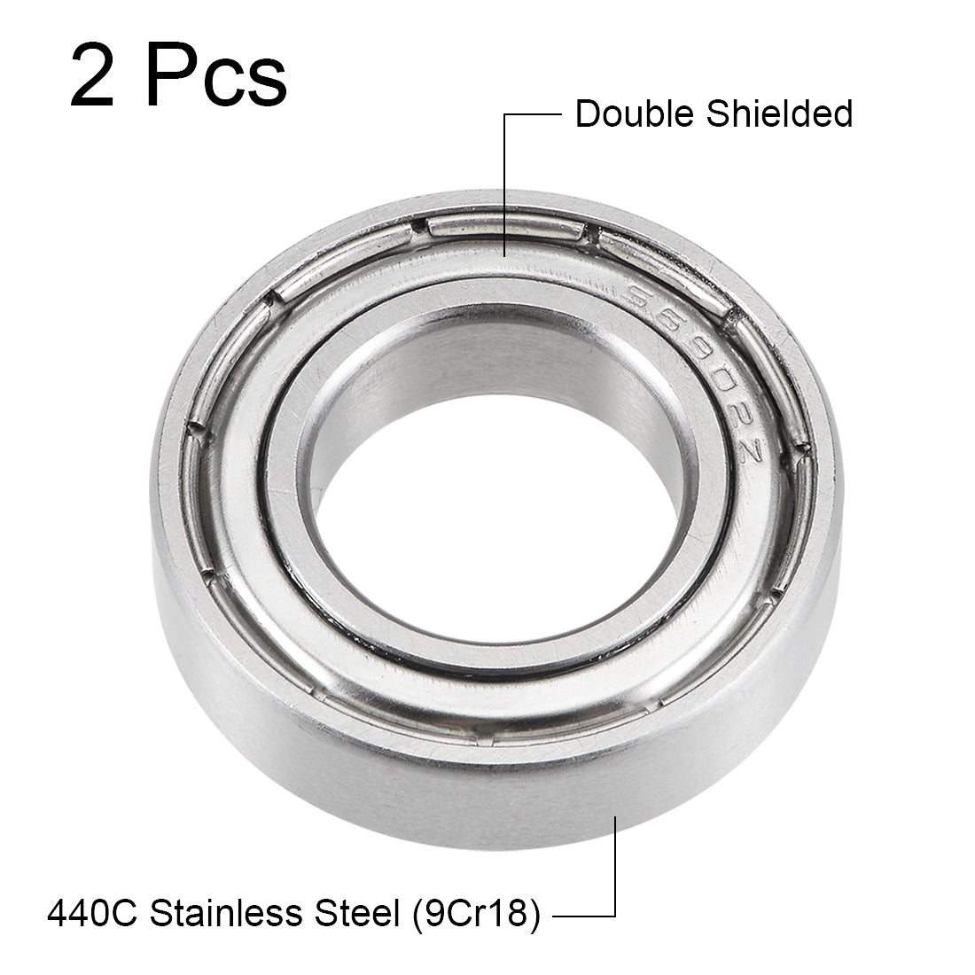 uxcell Uxcell Deep Groove Ball Bearings Thin Section Double Shield Stainless Steel