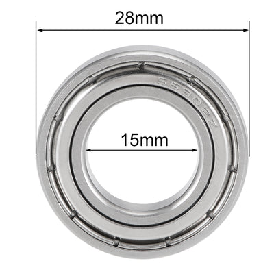 Harfington Uxcell Deep Groove Ball Bearings Thin Section Double Shield Stainless Steel