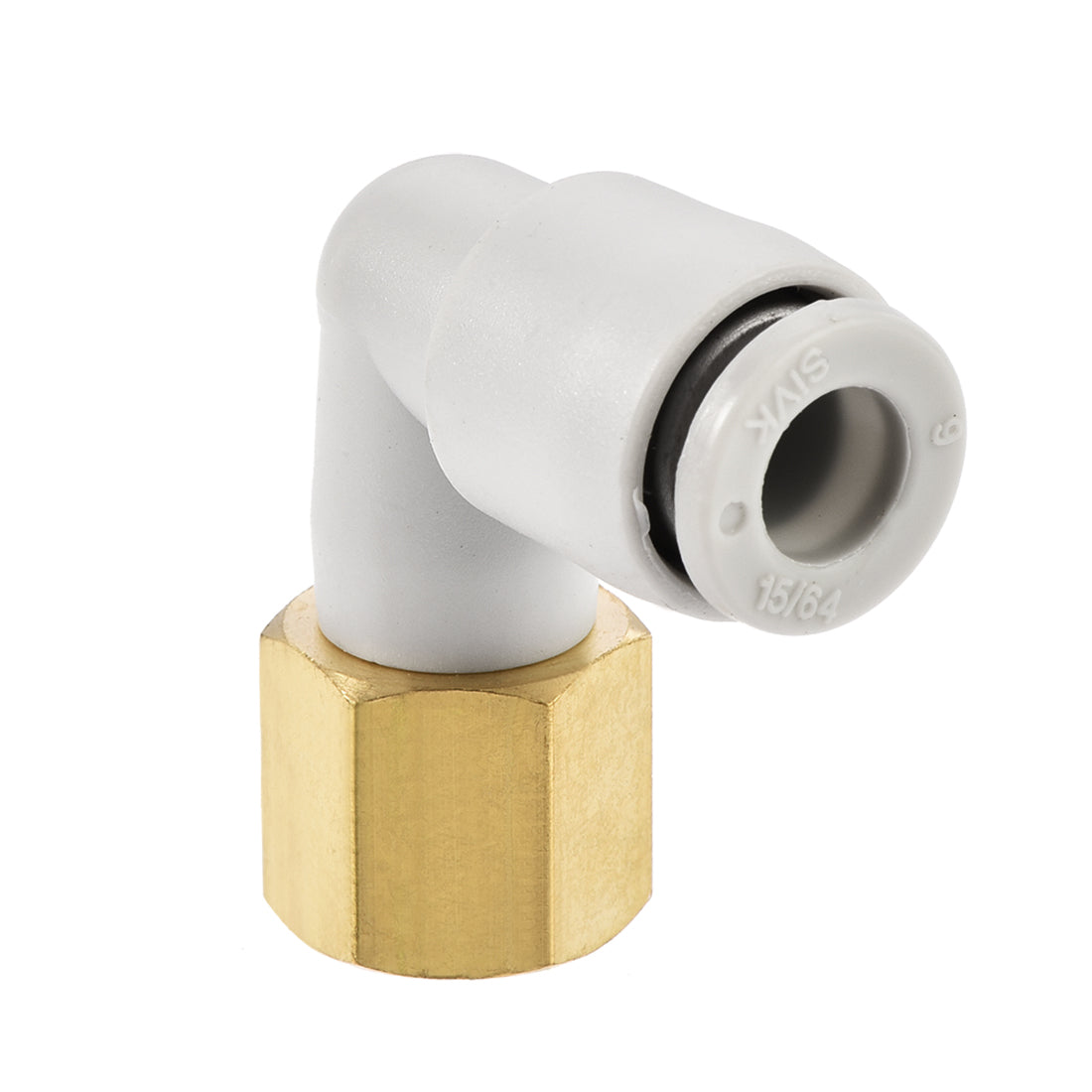 uxcell Uxcell Pneumatic Push to Connect Tube Fittings Elbow 6mm Tube OD x 1/8PT Female 2Pcs