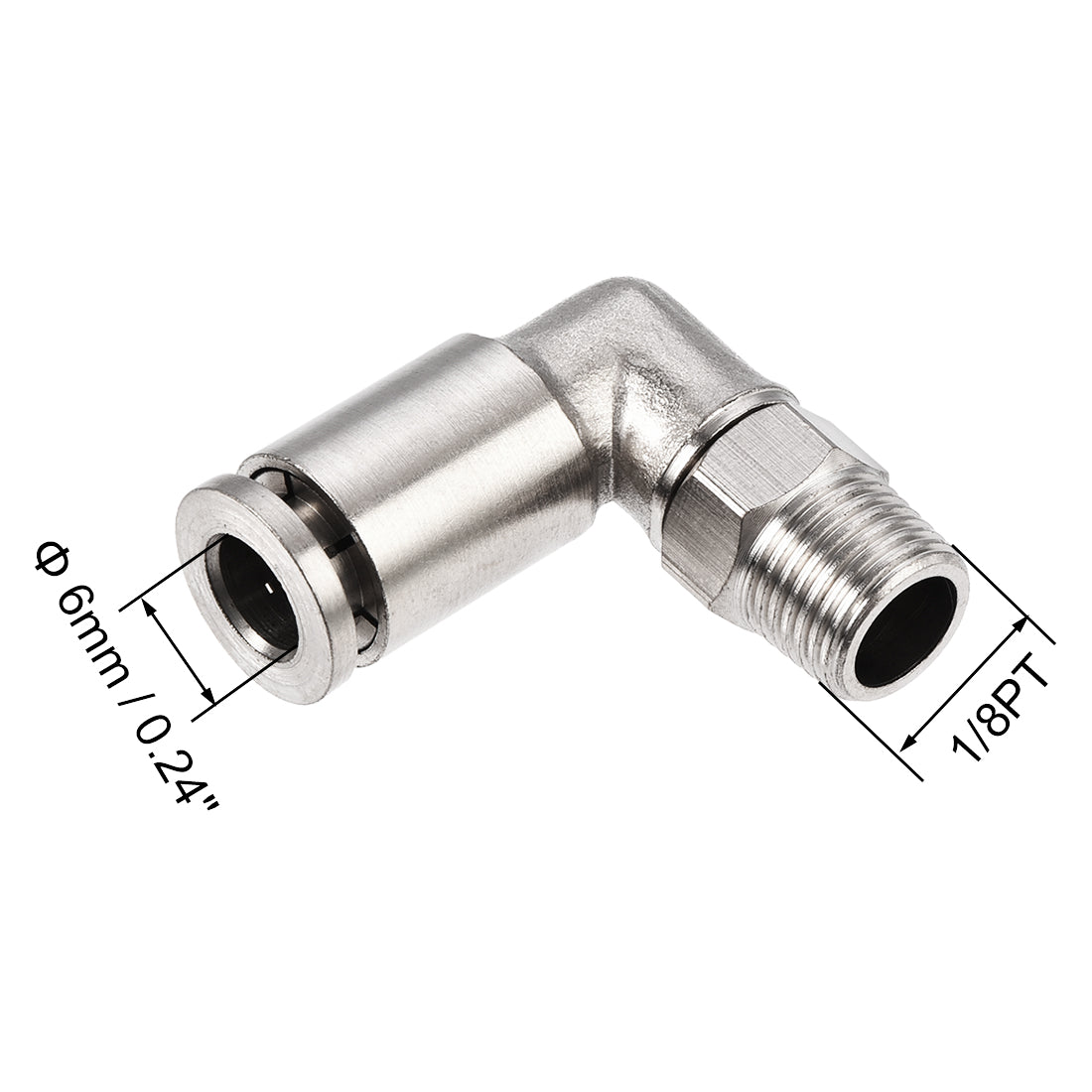 Harfington Push to Connect Tube Fitting Tube to Male Elbow L Shape