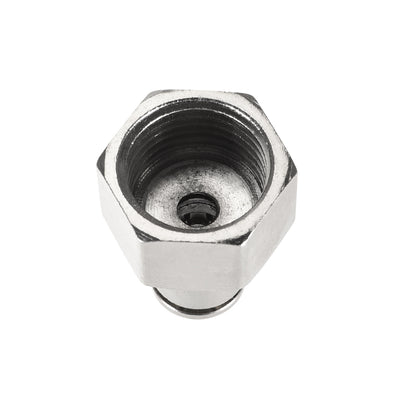 Harfington Uxcell Push to Connect Tube Fittings 8mm Tube OD x 1/2 PT Female Silver Tone 2Pcs