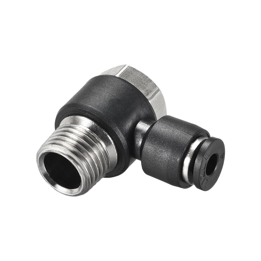 Harfington Pneumatic Push to Connect Tube Fitting, Tube to Male Thread Elbow