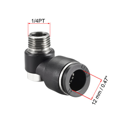 Harfington Pneumatic Push to Connect Tube Fitting, Tube to Male Thread Elbow