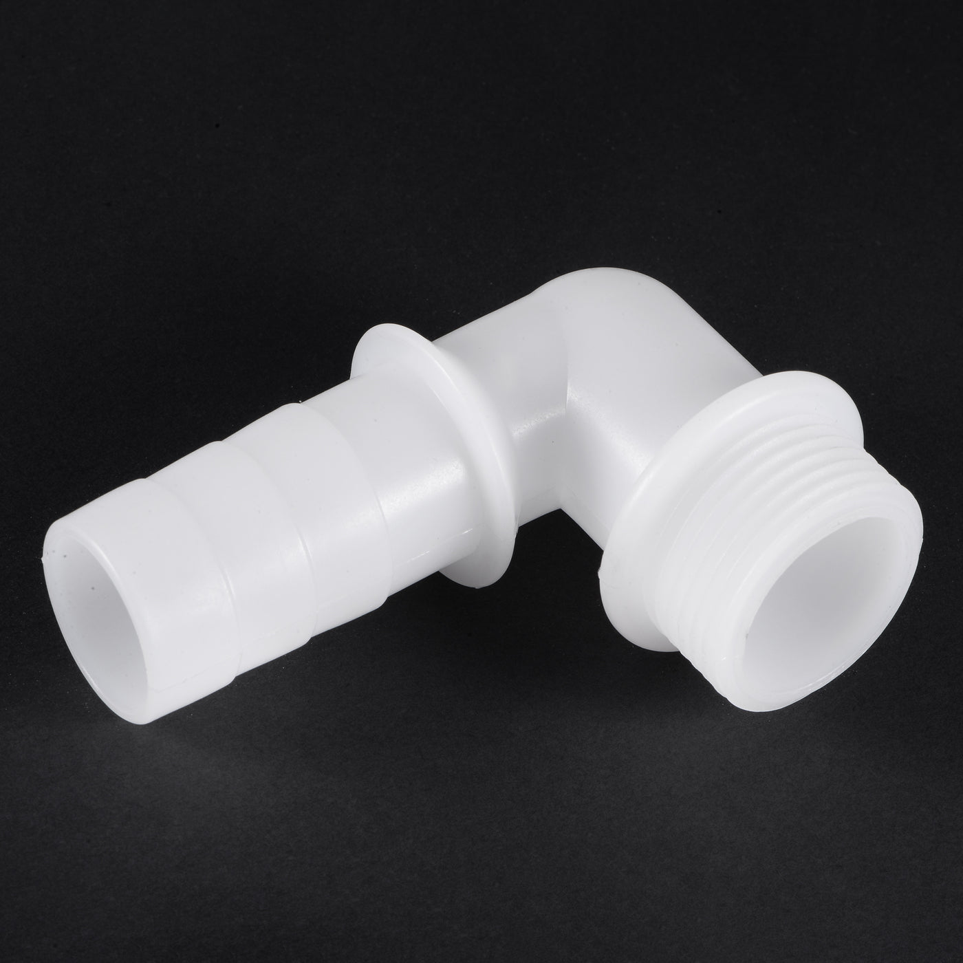 uxcell Uxcell PVC Tube Fitting 90 Degree Elbow Adapter 25mm Barbed x G1 Male White for Aquariums, Water Tanks, Tubs, Pools