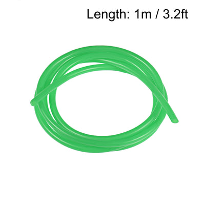 Harfington Uxcell Silicone Tube, 4mm ID x 6mm OD 1m/3.3ft  Tubing Green