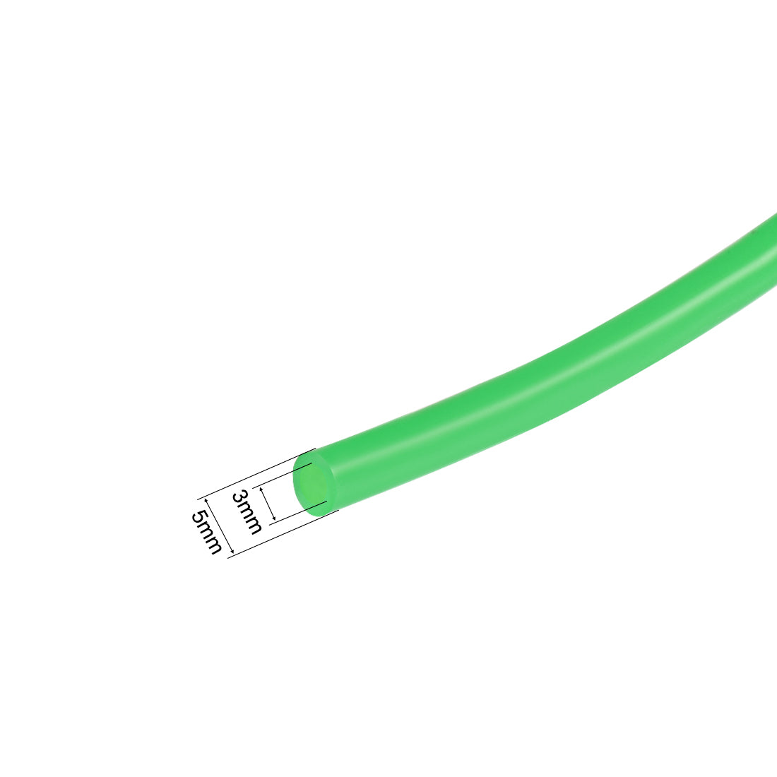 Uxcell Uxcell Silicone Tube, 4mm ID x 6mm OD 1m/3.3ft  Tubing Green