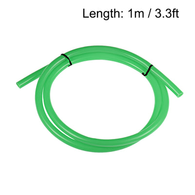 Harfington Uxcell Silicone Tube, 4mm ID x 6mm OD 1m/3.3ft  Tubing Green