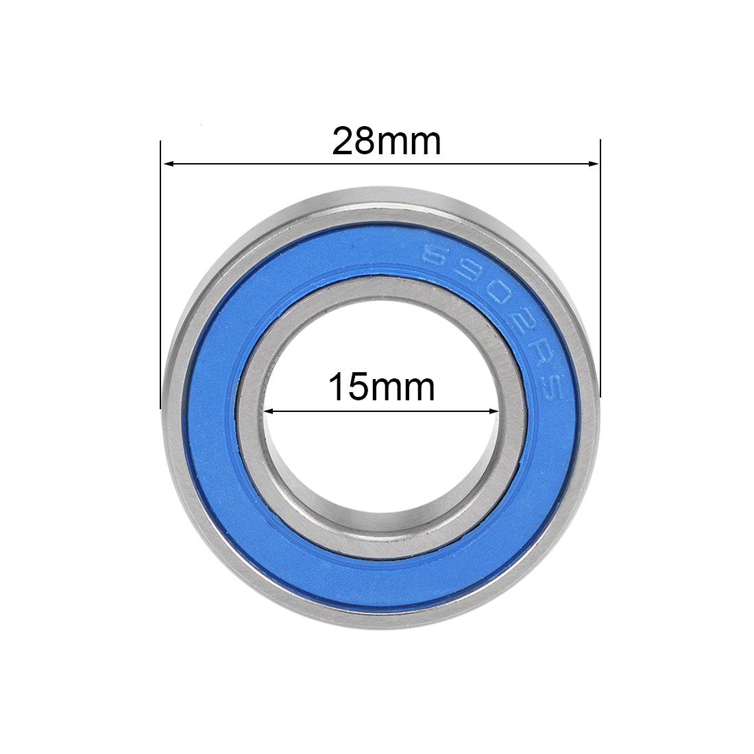 uxcell Uxcell Deep Groove Ball Bearing Thin Section Double Seal Chrome Steel Blue Cover