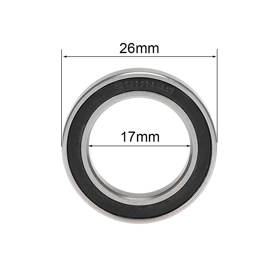 uxcell Uxcell Deep Groove Ball Bearings Thin Section Double Sealed Chrome Steel ABEC3