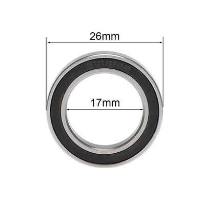 Harfington Uxcell Deep Groove Ball Bearings Thin Section Double Sealed Chrome Steel ABEC3