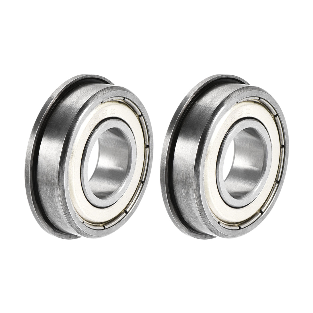 uxcell Uxcell FR8ZZ Flange Ball Bearing 1/2"x1-1/8"x5/16" Shielded Chrome Steel Bearings 2pcs