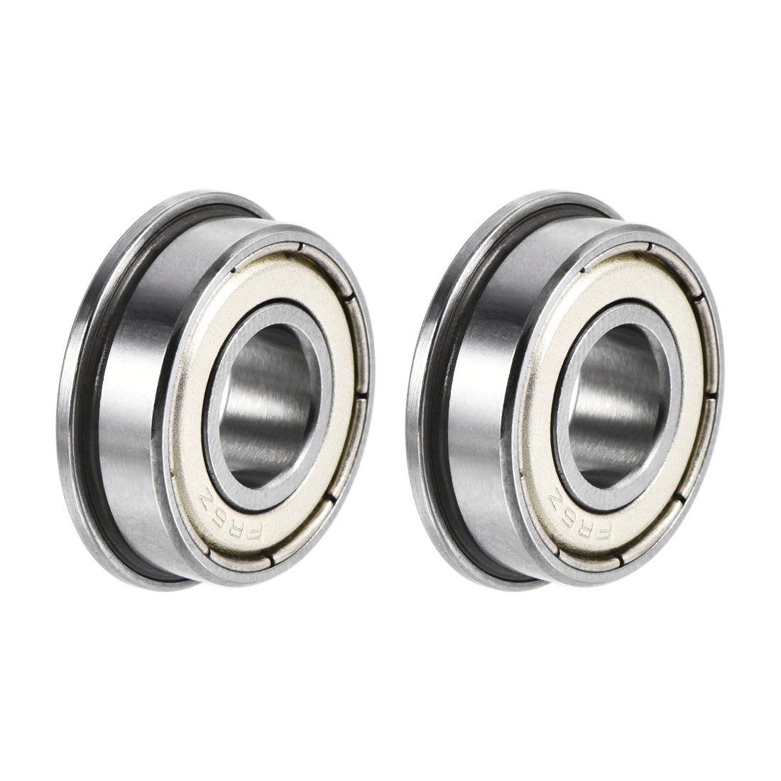 uxcell Uxcell FR6ZZ Flange Ball Bearing 3/8"x7/8"x9/32" Shielded Chrome Steel Bearings 2pcs