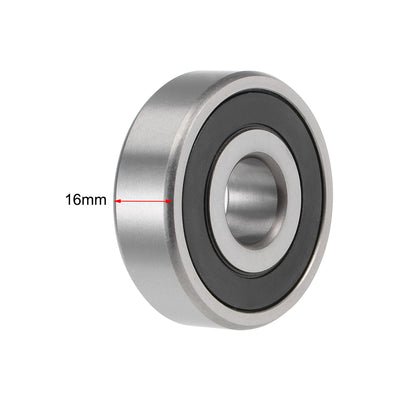 Harfington Uxcell Deep Groove Ball Bearings Double Sealed Chrome Steel