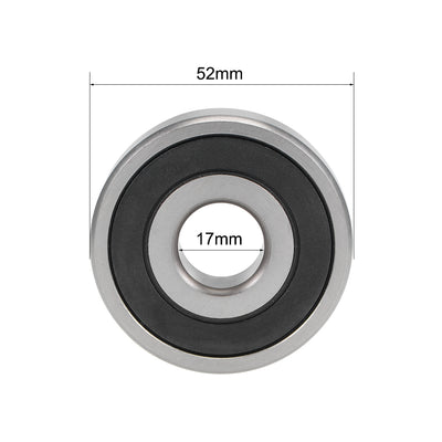 Harfington Uxcell Deep Groove Ball Bearings Double Sealed Chrome Steel