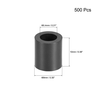 Harfington Uxcell ABS Round Spacer Washer Unthreaded Black 500Pcs, for 3D Printer TV Wall Mount Outlet Pegboard Motorbike