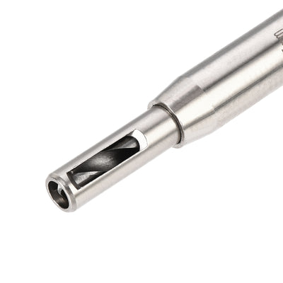 Harfington Uxcell Self Centering Hinge Tapper Core Drill Bit, Hole Puncher, 5mm Diameter, for Woodworking, Silver