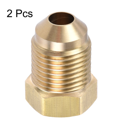 Harfington Brass Pipe Fitting, SAE Flare Male SAE Female Thread, Tubing Adapter Connector for Air Conditioner Refrigeration