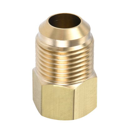 Harfington Brass Pipe Fitting, SAE Flare Male SAE Female Thread, Tubing Adapter Connector for Air Conditioner Refrigeration