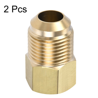 Harfington Brass Pipe Fitting, SAE Flare Male SAE Female Thread, Tubing Adapter Connector for Air Conditioner Refrigeration