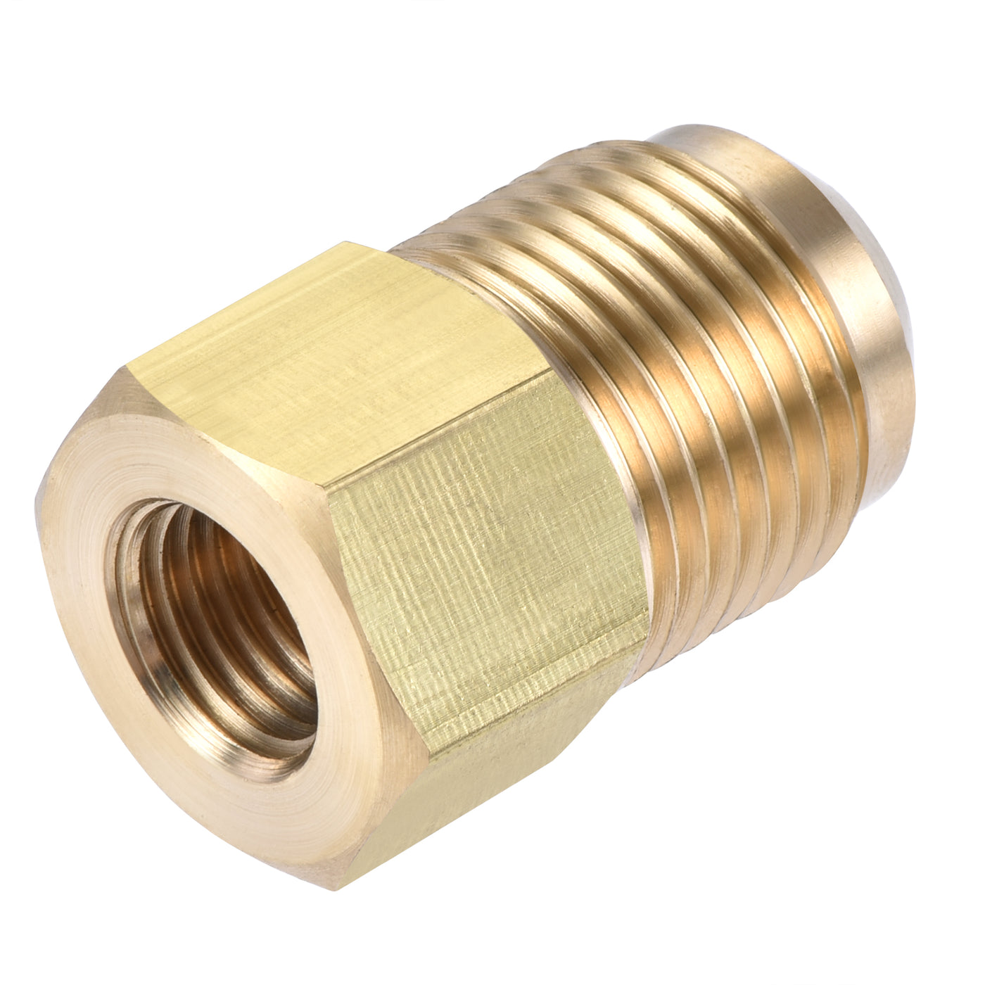 Harfington Brass Pipe Fitting, SAE Flare Male SAE Female Thread, Tubing Adapter Connector for Air Conditioner Refrigeration