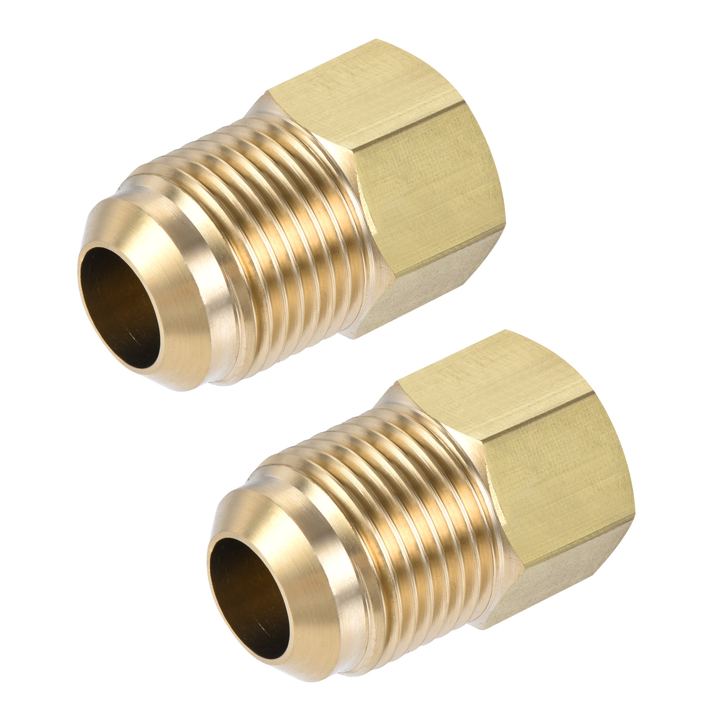 Harfington Brass Pipe Fitting, SAE Flare Male SAE Female Thread, Tubing Adapter Connector for Air Conditioner Refrigeration