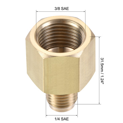 Harfington Brass Pipe Fitting, SAE Flare Male SAE Female Thread, Tubing Adapter Connector for Air Conditioner Refrigeration