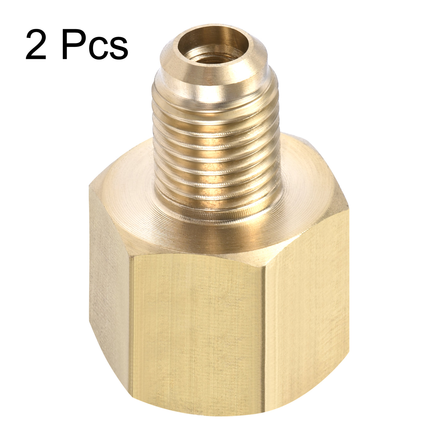 Harfington Brass Pipe Fitting, SAE Flare Male SAE Female Thread, Tubing Adapter Connector for Air Conditioner Refrigeration