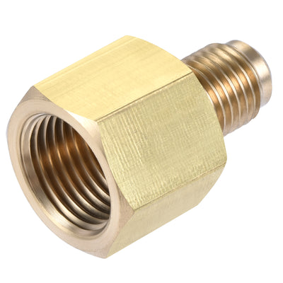 Harfington Brass Pipe Fitting, SAE Flare Male SAE Female Thread, Tubing Adapter Connector for Air Conditioner Refrigeration