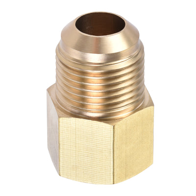 Harfington Brass Pipe Fitting, SAE Flare Male SAE Female Thread, Tubing Adapter Connector for Air Conditioner Refrigeration