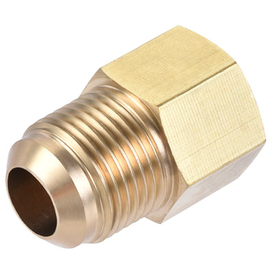 Harfington Brass Pipe Fitting, SAE Flare Male SAE Female Thread, Tubing Adapter Connector for Air Conditioner Refrigeration