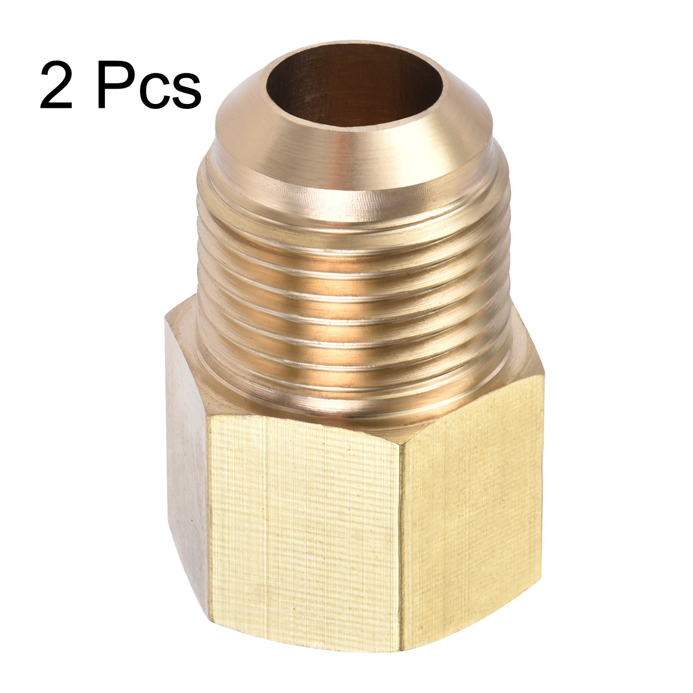 Harfington Brass Pipe Fitting, SAE Flare Male SAE Female Thread, Tubing Adapter Connector for Air Conditioner Refrigeration