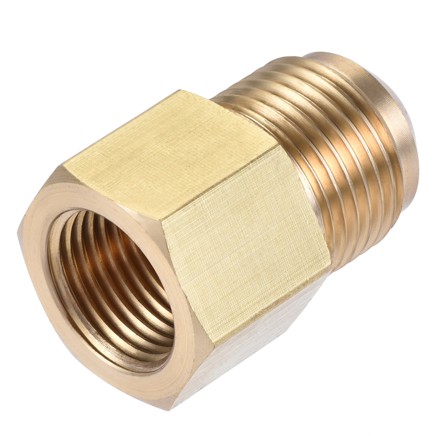 Harfington Brass Pipe Fitting, SAE Flare Male SAE Female Thread, Tubing Adapter Connector for Air Conditioner Refrigeration