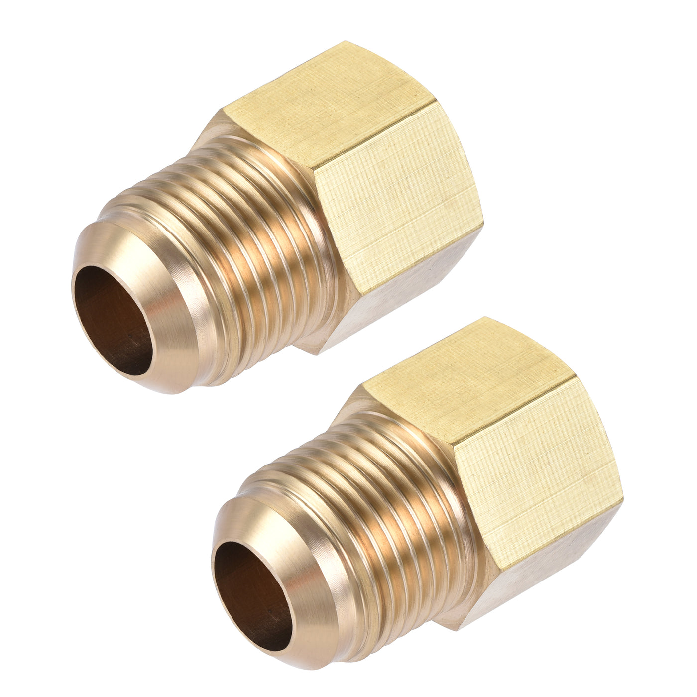 Harfington Brass Pipe Fitting, SAE Flare Male SAE Female Thread, Tubing Adapter Connector for Air Conditioner Refrigeration