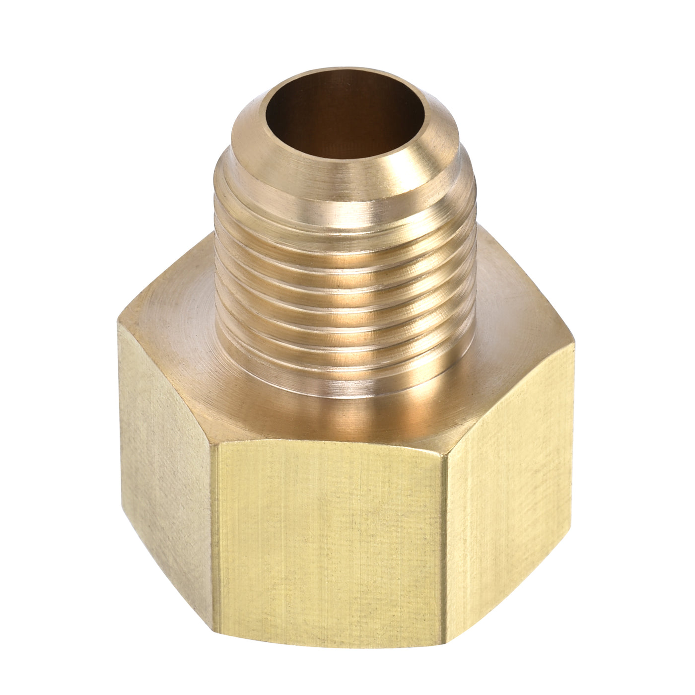 Harfington Brass Pipe Fitting, SAE Flare Male SAE Female Thread, Tubing Adapter Connector for Air Conditioner Refrigeration