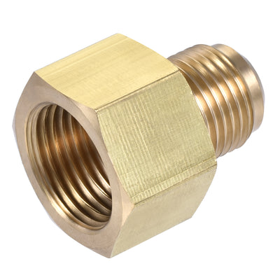 Harfington Brass Pipe Fitting, SAE Flare Male SAE Female Thread, Tubing Adapter Connector for Air Conditioner Refrigeration