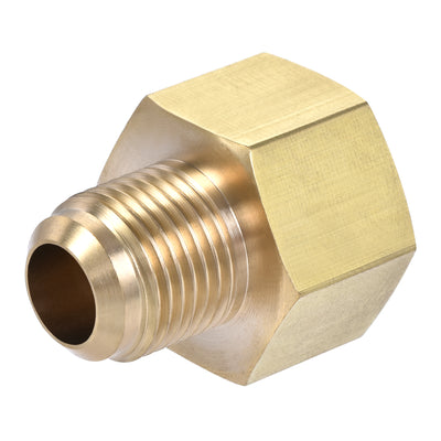 Harfington Brass Pipe Fitting, SAE Flare Male SAE Female Thread, Tubing Adapter Connector for Air Conditioner Refrigeration