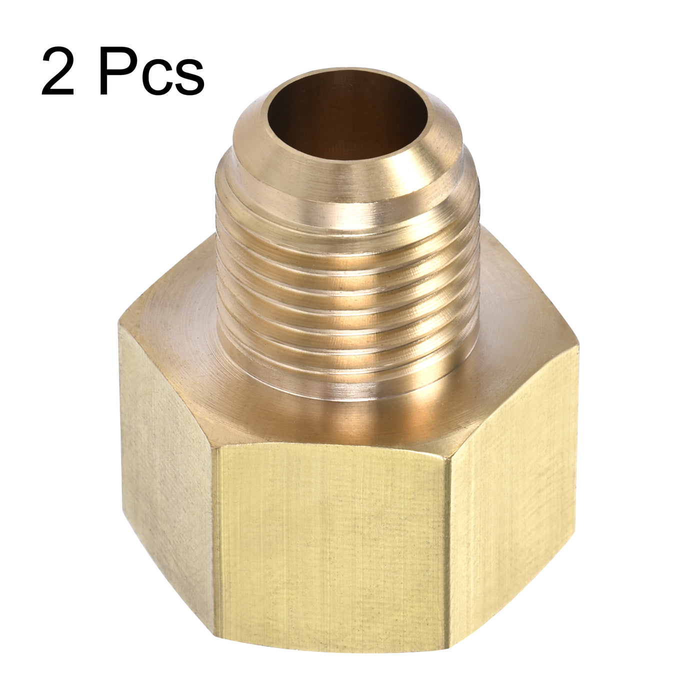 Harfington Brass Pipe Fitting, SAE Flare Male SAE Female Thread, Tubing Adapter Connector for Air Conditioner Refrigeration