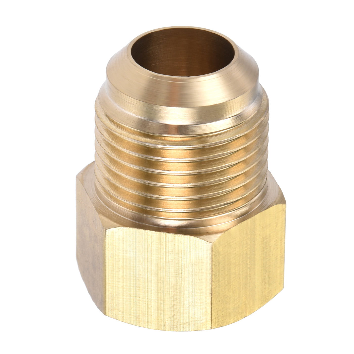 Harfington Brass Pipe Fitting, SAE Flare Male SAE Female Thread, Tubing Adapter Connector for Air Conditioner Refrigeration