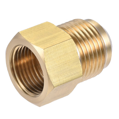 Harfington Brass Pipe Fitting, SAE Flare Male SAE Female Thread, Tubing Adapter Connector for Air Conditioner Refrigeration