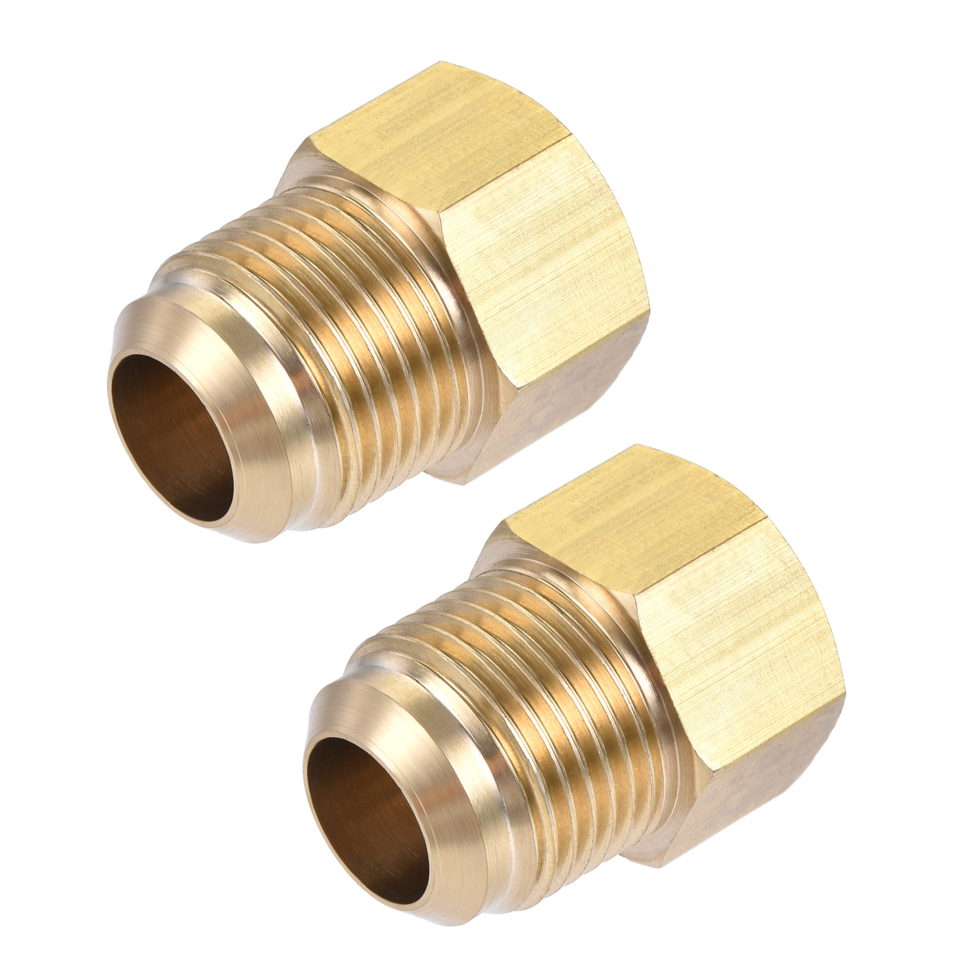 Harfington Brass Pipe Fitting, SAE Flare Male SAE Female Thread, Tubing Adapter Connector for Air Conditioner Refrigeration