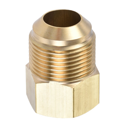 Harfington Brass Pipe Fitting, SAE Flare Male SAE Female Thread, Tubing Adapter Connector for Air Conditioner Refrigeration